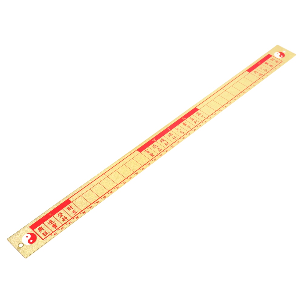 化殺好転風水尺 測り 定規 54cm 寸法 採寸 真鍮 風水 インテリア オブジェ 工芸品 模様替え ディスプレイ デコレーション 開運 仕事運 出世運 金運 運気 好転 家 部屋 住居