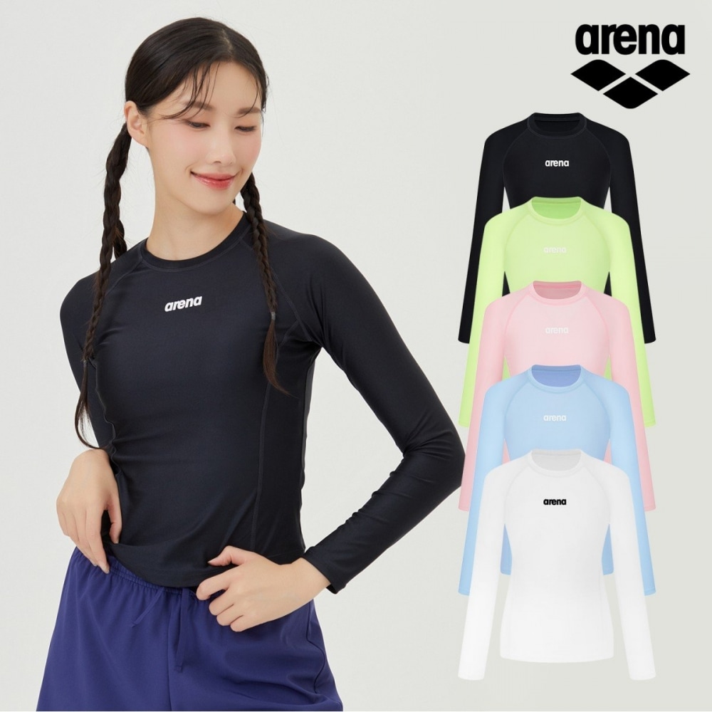 [アリーナ公式] ニューウェーブレギュラーフィットセミクロップラッシュガードカラーチョイス1 A4BL1QR46