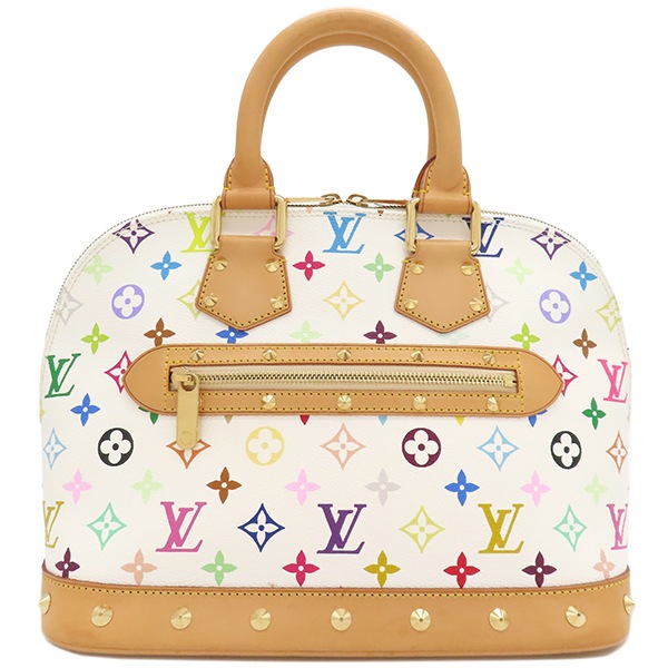 ルイヴィトン LOUIS VUITTON ハンドバッグ アルマ モノグラムマルチカラー ブロン ゴールド金具 白 M92647 FL0083 【保存袋】【中古】