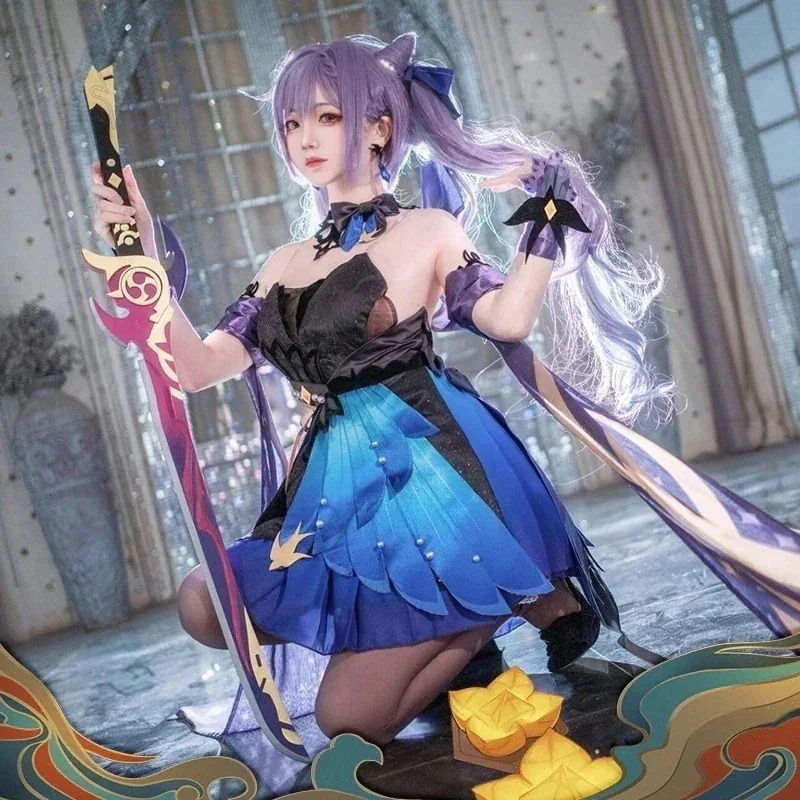 送料無料 コスプレ衣子大人原神　海灯祭　刻晴　霓裾の舞　コスプレ　衣