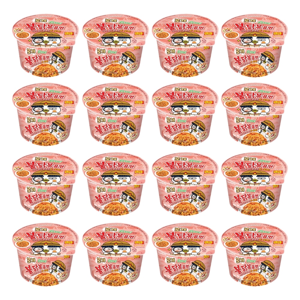 ロゼプルダックポックン麺 カップ 105gx16個 ロゼソース 韓国ラーメン