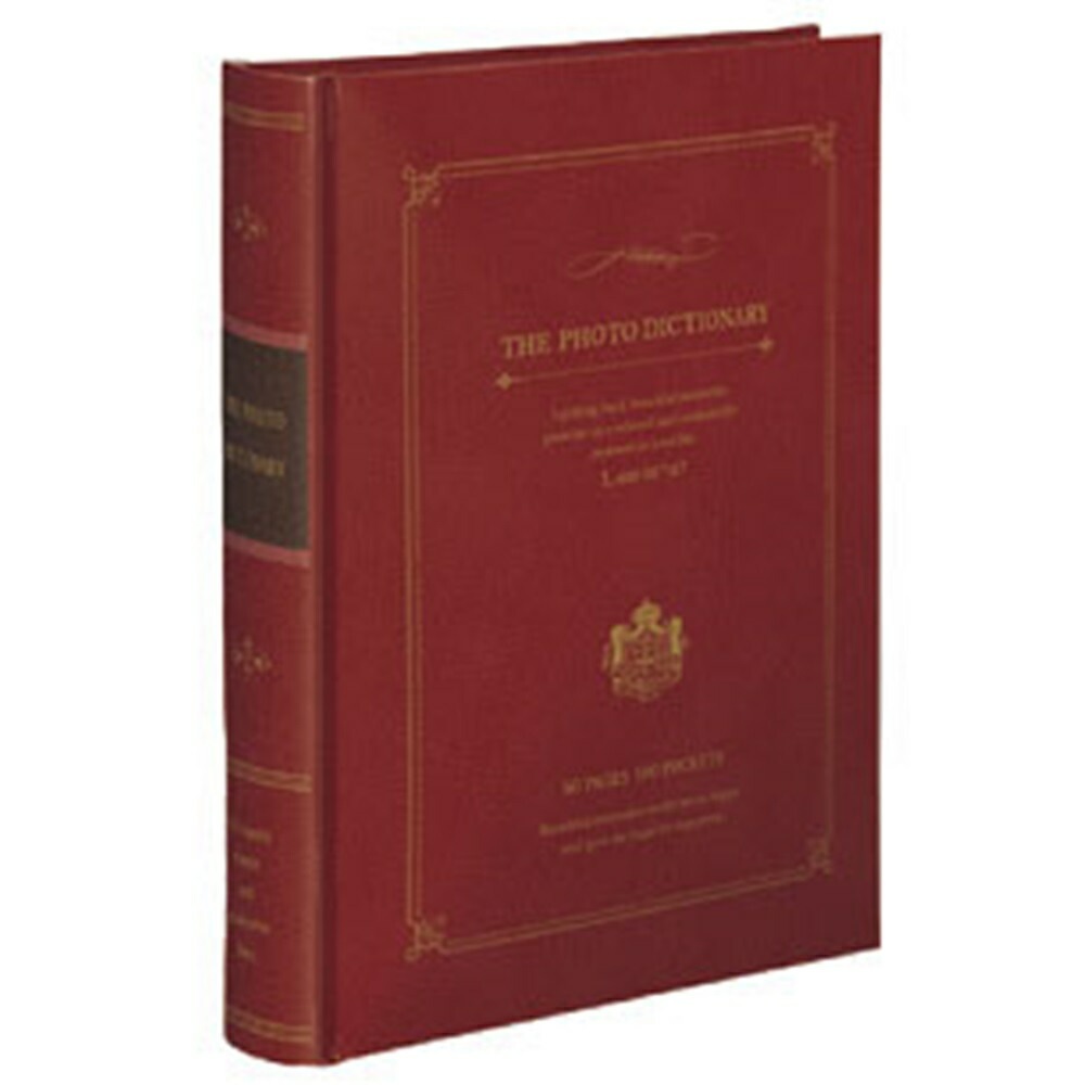 （まとめ買い）ブック式ポケットアルバム160枚 ディクショナリー レッド BPL-160-4-R [x3]