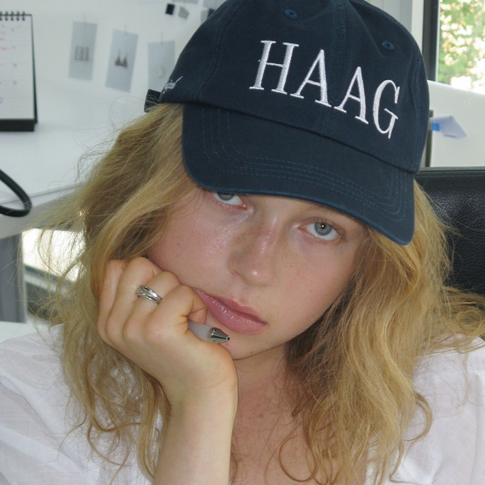 ハーグ a hag キャップ (ネイビー)