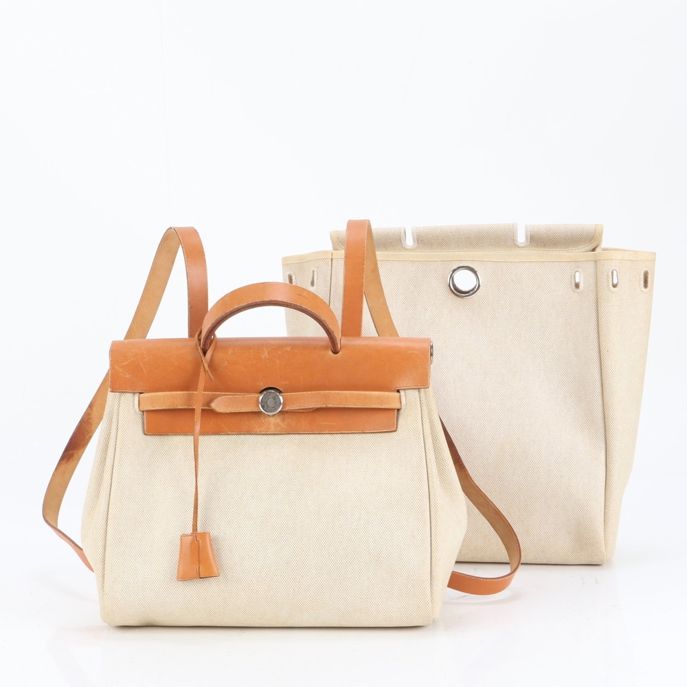 美品 エールバッグ アド PM B 刻印 レザー×キャンバス 2WAY リュックサック リュック バックパック ショルダー バッグ ビジネス メンズ EUE CQ18-4 中古