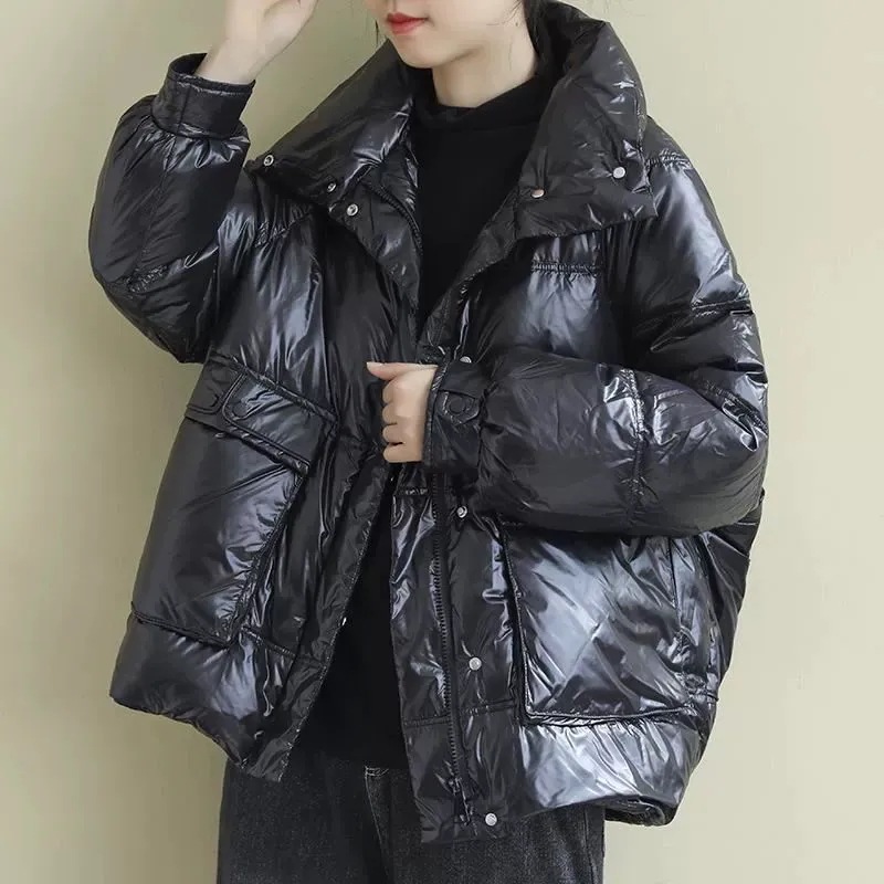 大きいサイズ綿服文芸保温綿コート服の新型カジュアル百掛け着痩せダウンジャケット