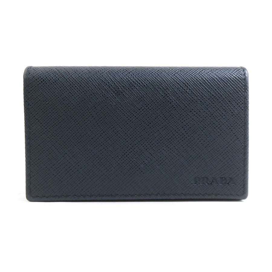プラダ PRADA カードケース 名刺入れ レザー ネイビー メンズ r11004a