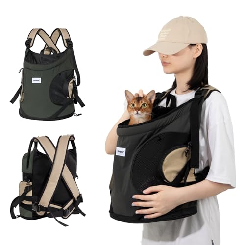 犬用 猫 キャリーバッグ 犬 抱っこ紐 前抱きペット リュック 犬 スリング 肩掛け 底板 長さ調節可能 呼吸頭 通気性 両手解放 防水ナイロン素材 快適 軽量 人間工学 持ち運びやすい ドライブ 旅