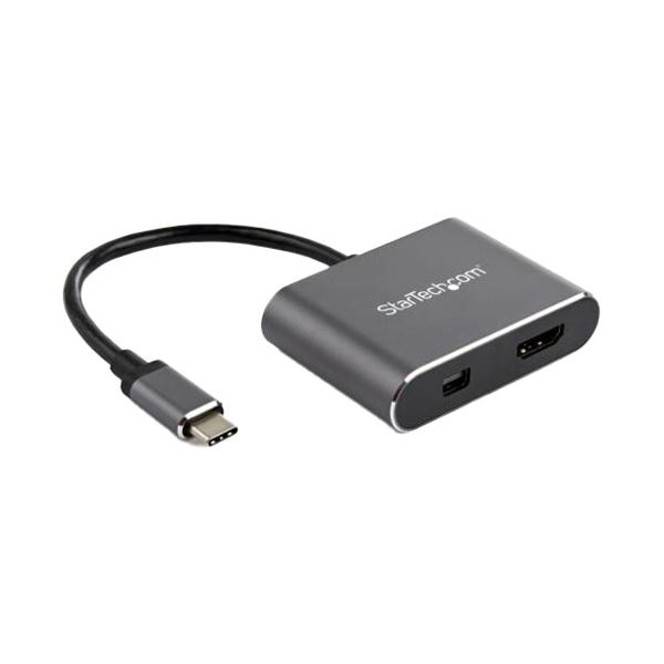 StarTech.com USB TypeC-Mini DisplayPort/HDMI変換アダプタ 4K/60Hz スペースグレーCDP2HDMDP 1個