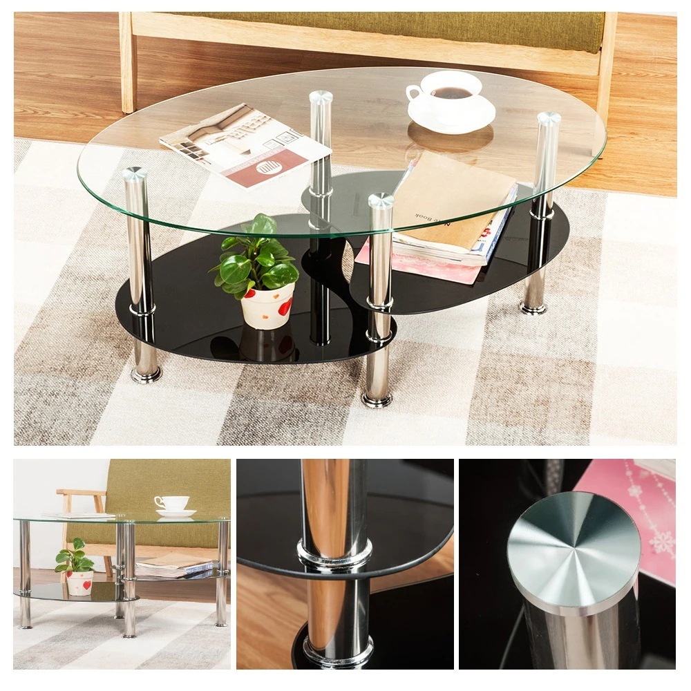 【安心保証】センターテーブル 魚形 ガラス天板 スチール脚 ダイニングテーブル コンパクト 収納棚 一人暮らし おしゃれ 家庭用 三段式収納棚 組立て簡単 モダン