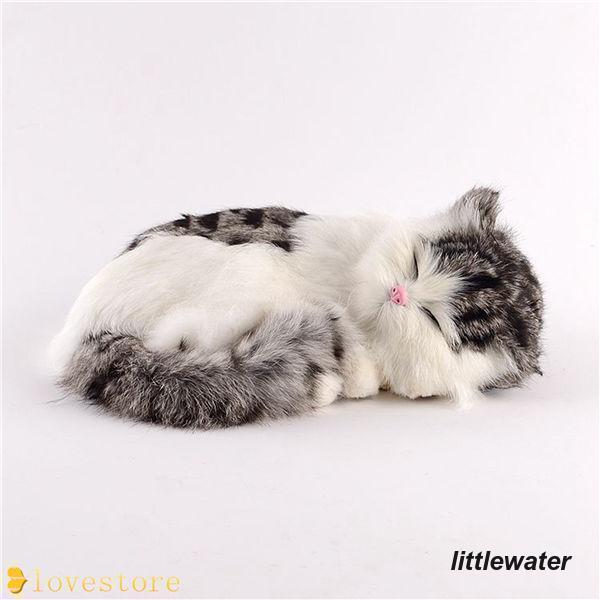 猫 置物 リアルぬいぐるみ かわいい 本物そっくり 眠り猫 子猫 模型 モデル 27*18*10cm ガーデン 庭 雑貨 ガーデニング 車