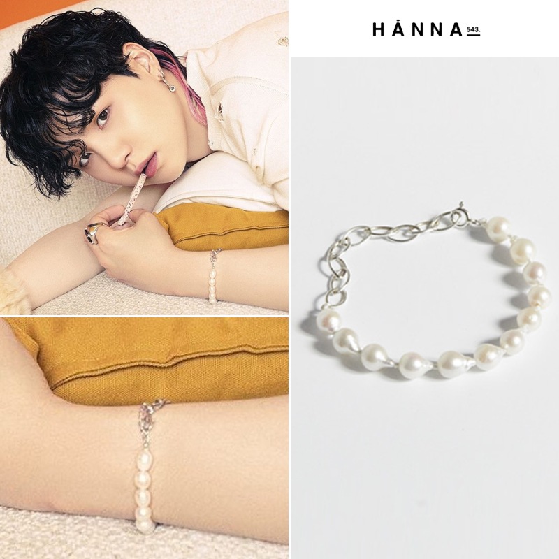 bts suga着用 B522S シルバーパールブレイズレット