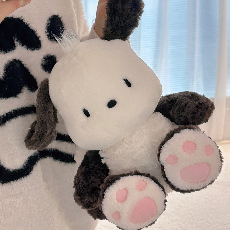 かわいい子犬パンダは二つの顔を持つパチャ犬パンダぬいぐるみを変えることができます睡眠癒し癒しラグドールフィギュア