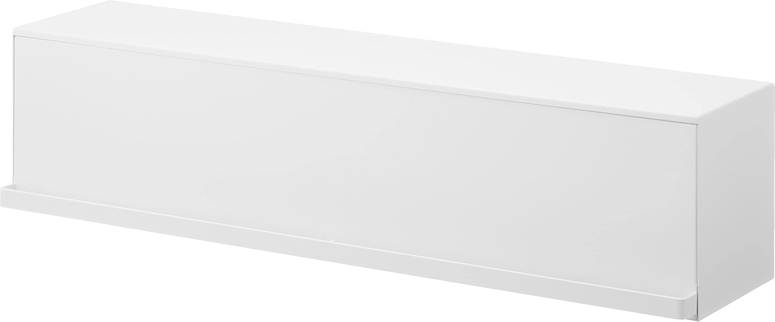 【穴が目立ちにくい石こうボードピンセット・木ネジ 付属】 ウォール 隠せるトイレ壁収納 石こうボード壁対応 ホワイト W60×D15.7×H14.6cm タワー tower ウォールシェルフ 壁掛け収