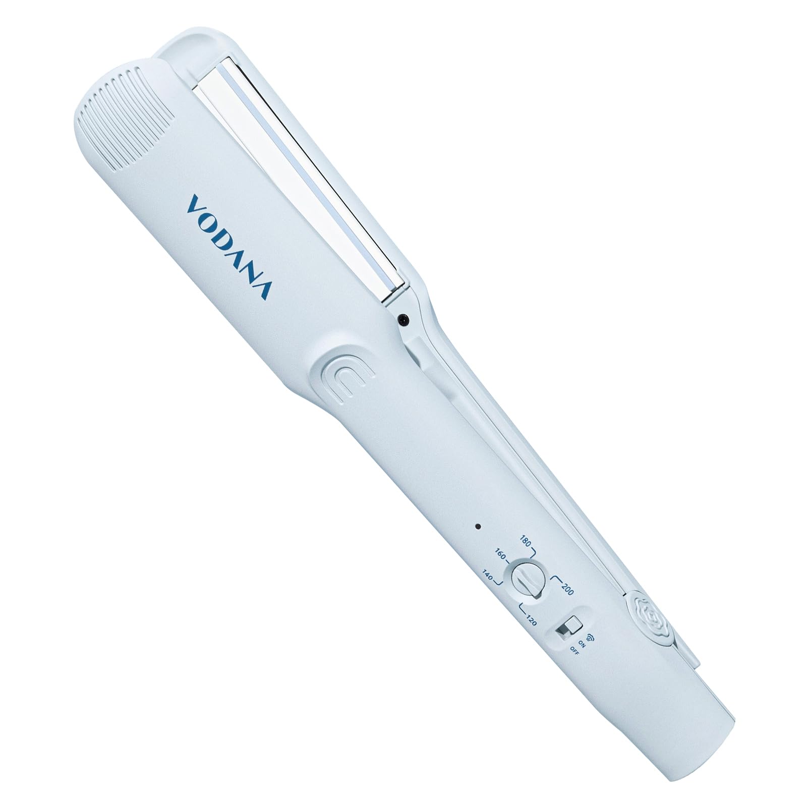 VODANA モイスチャースチームフラットアイロン【日本正規品】【日本仕様プラグ】ストレートアイロン つや髪 韓国風ヘア ダメージ最小化 (38mm, ブルーグレー)