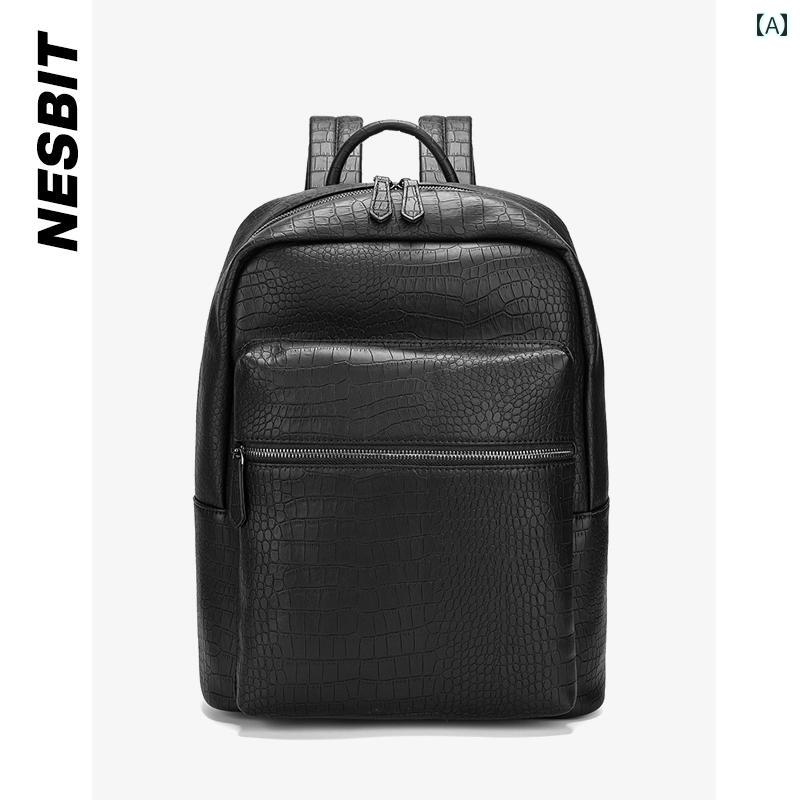 ビジネス 通勤 リュック 柄 クロコダイル 高級 軽量 シンプル メンズバッグ スタイル マネー オールド NESBIT 大容量 40代 30代 7,219円