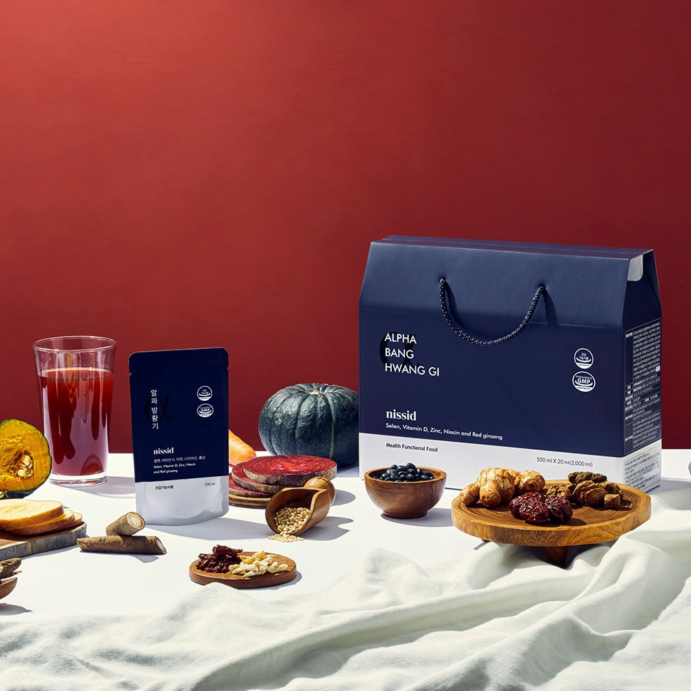 [両親へのプレゼント包装] NISSID 韓国産 紅参 免疫力増進 血液循環改善 抗酸化プレゼントセット アルファ彷徨期 + マスクパックをプレゼント