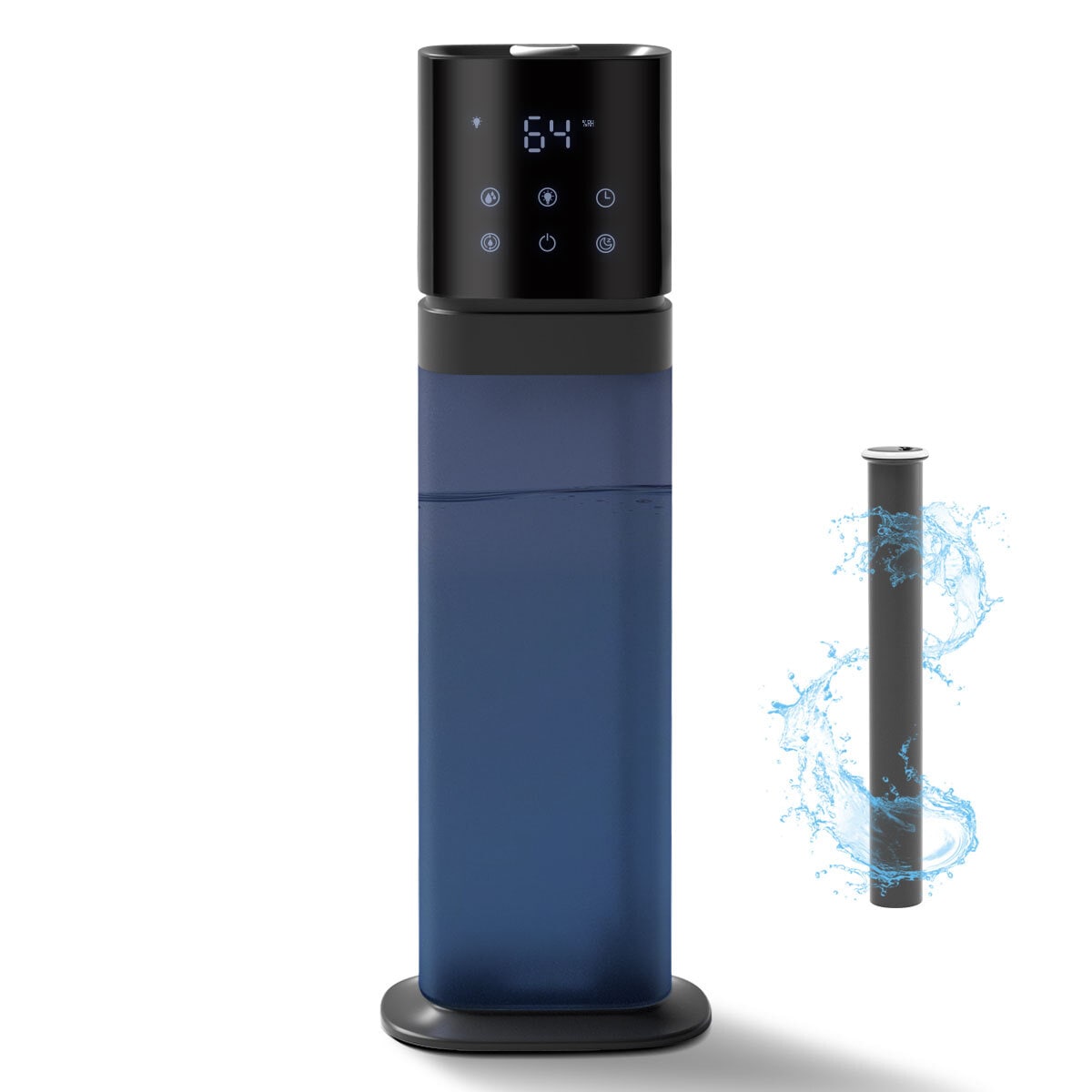 加湿器 大容量 8L 大型 透明タンク おしゃれ 超音波加湿器 業務用 リビング/寝室/オフィス 20畳 30畳 加湿器 20畳以上 床置き タワー タワー型 上から給水 お手入れ簡単 アロマ