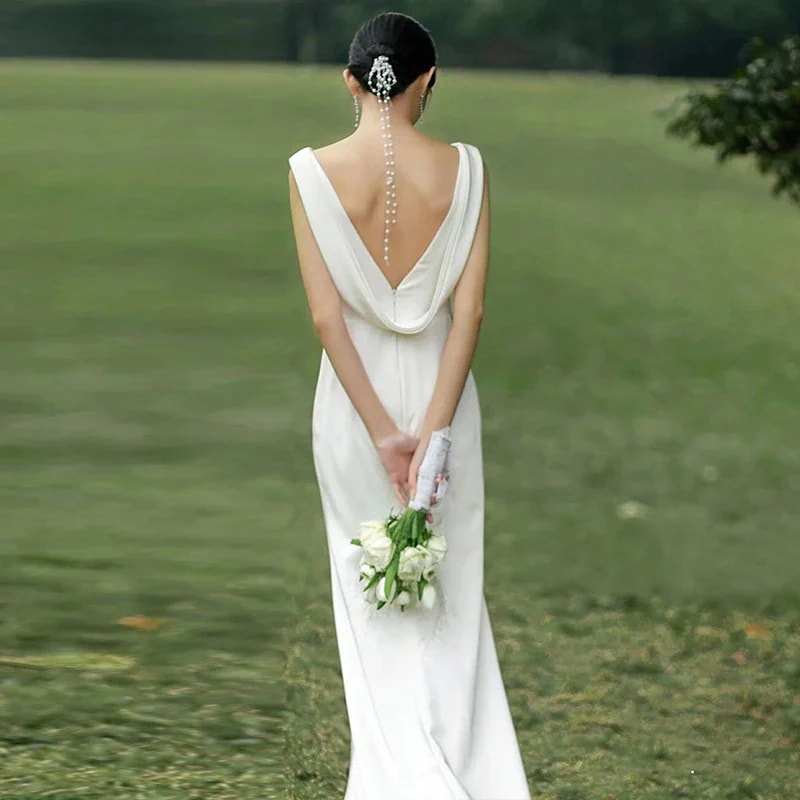 送料無料!!【縁.愛】ウェディングドレス 白 結婚式 花嫁 サイズオーダーメイド可能 成人式 お呼ばれ ウェディング 演奏会 二次会 パーティードレス 前撮り ワンピース ロングドレス メガ割 7