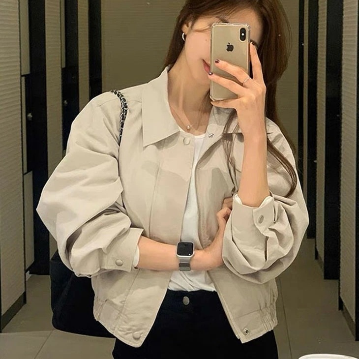 【2025新作 急速出荷】ショート丈 ジャケット レディース 春 夏 トップス 羽織り ライトアウター シンプル カジュアル アウター ショートコート 日焼け防止 UV 紫外線対策 薄手 ゆったり き