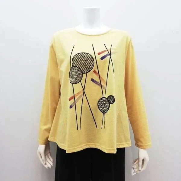 長袖 Tシャツ カットソー トップス レディースファッション 線柄 ストレッチ性あり 綿