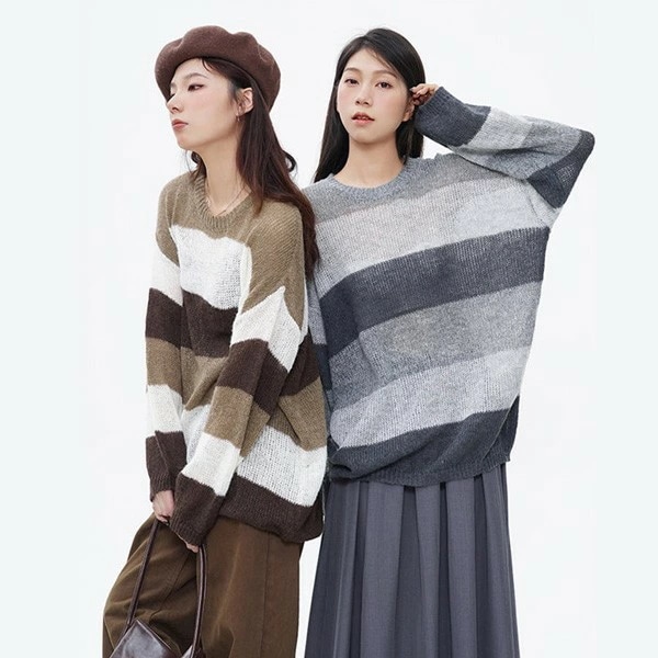 ニット セーター トップス レディース 長袖 ニット シンプル カジュアル おしゃれ 秋冬 ゆるニット