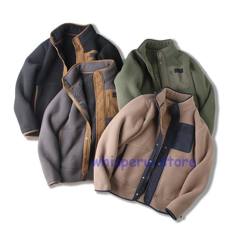 フリースジャケット メンズ 裏ボア フリース ジャケット 裏ボアジャケット あたたか 防寒 秋服 秋物