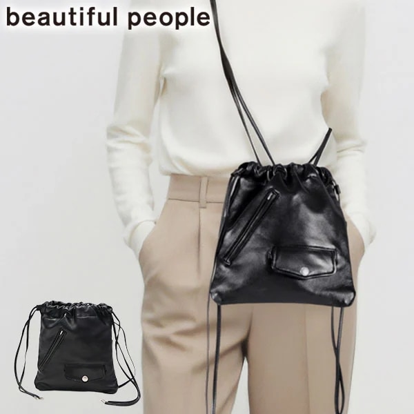 ショルダー レディース メンズ ブランド 小さめ 巾着 軽量 斜めがけ レザー おしゃれ 大人 A5 excerption riders drawstring bag 612001