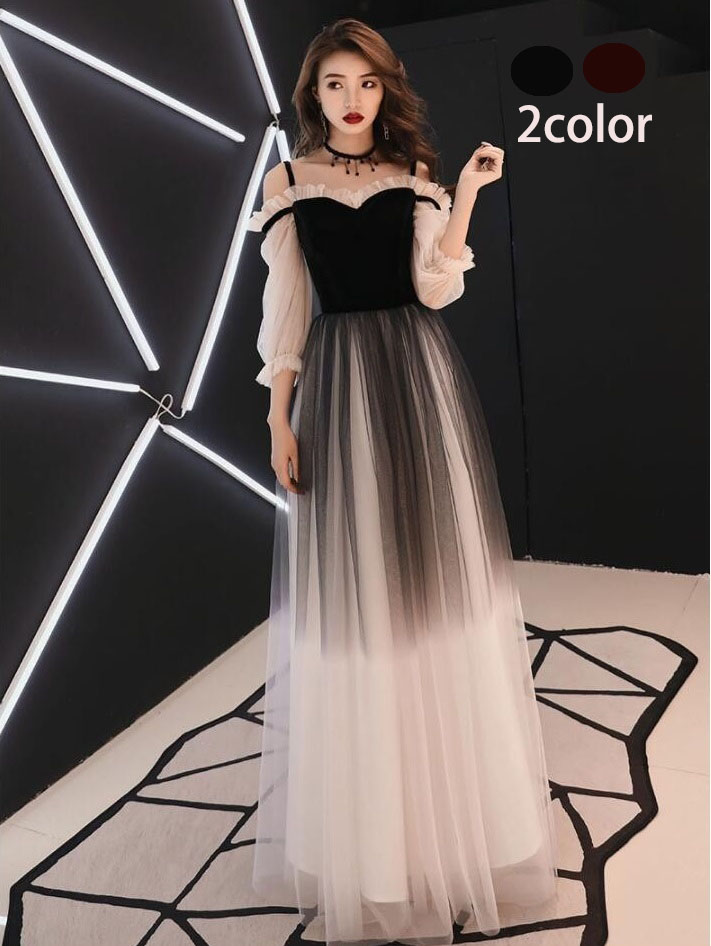 ロングドレス オフショルダー カラードレス Aラインドレス 演奏会 Long dress ナイトドレス ウエディングドレス パーディードレス ステージ衣装 オペラ声楽 成人式 花嫁 忘年会 結婚式 ピ 6,840円