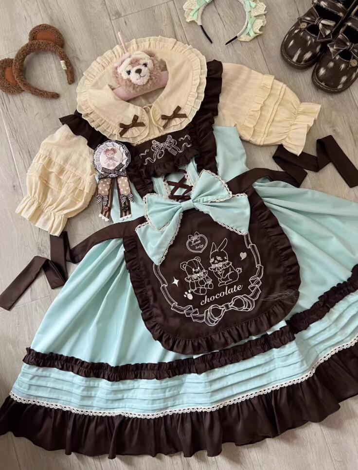 107【新作登場 最安値】 ロリータ メイド服ワンピース　 ゴスロリ コスプレ メイド服 コスチューム 文化祭 学園祭 衣装 仮装 ハロウィン おすすめ 可愛い 日常　写真　舞台　花嫁　洋