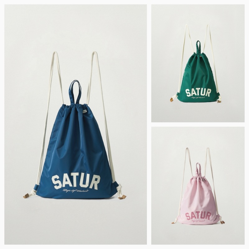 【SATUR】26SS NYLON DRAW STRING BAG : 3COLORS