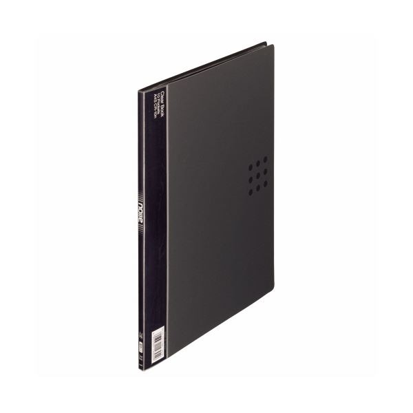 （まとめ）ライオン事務器 クリアーブック(ノイル)A4タテ 10ポケット 背幅8mm ブラック CR-10n 1冊 (×20セット)