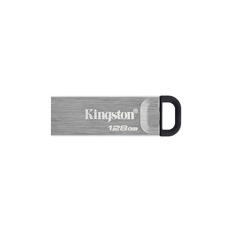 キングストン 高速USBメモリ 128GB USB3.2(Gen1)/3.1(Gen1)/3.0 キャップレス 最大転送速度 200MB/s DataTraveler Kyson DTKN/128GB