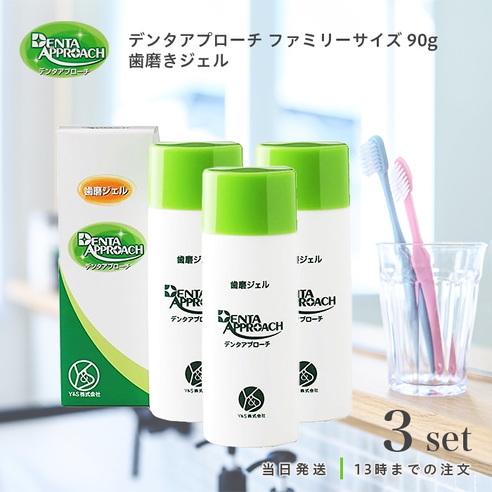 デンタアプローチ ファミリーサイズ 90g 3個セット 歯磨きジェル 口内環境改善 デンタルジェル ファミリー サイズ 歯磨き粉 歯周病予防 口臭 歯垢 ヤニ 清潔