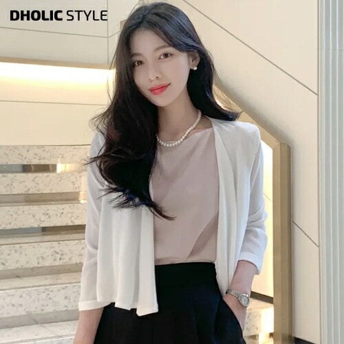 [メガ割りSALE]ノーカラーシフォンジャケット・p652940 6,569円