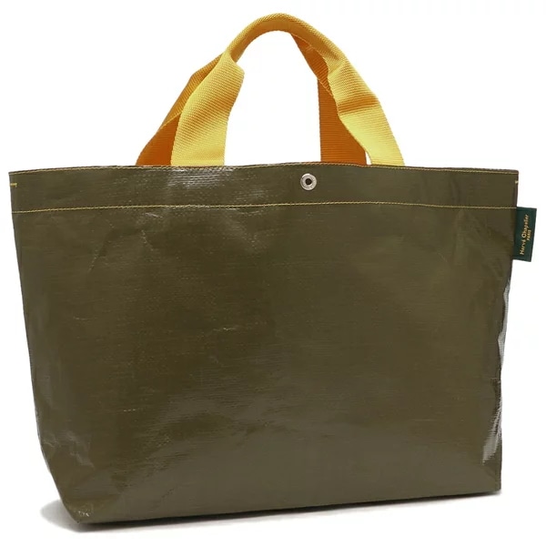 トートバッグ カーキグリーン イエロー レディース Herve Chapelier 2012PP 4330J