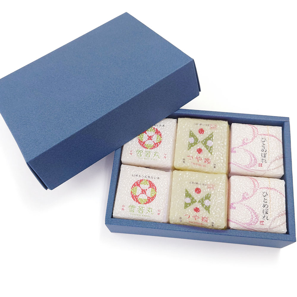 お米のギフトセット 真空キューブ 6個入り 山形県産 つや姫/雪若丸/コシヒカリ/ひとめぼれ/はえぬき/ミルキークイーン/秋田県産サキホコレ/北海道産ゆめぴりか/ななつぼし 令和7年産