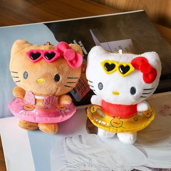 ハローキティ 水着 ぬいぐるみ　水中メガネ & 浮輪付き　新品タグ付2000 ハローキティ 水着 ぬいぐるみ 水中メガネ & 浮輪付き 新品タグ