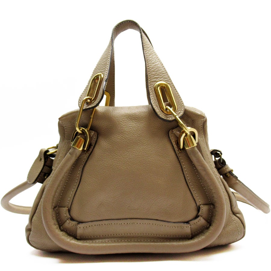 クロエ Chloe ハンドバッグ ショルダーバッグ レザー ベージュ 