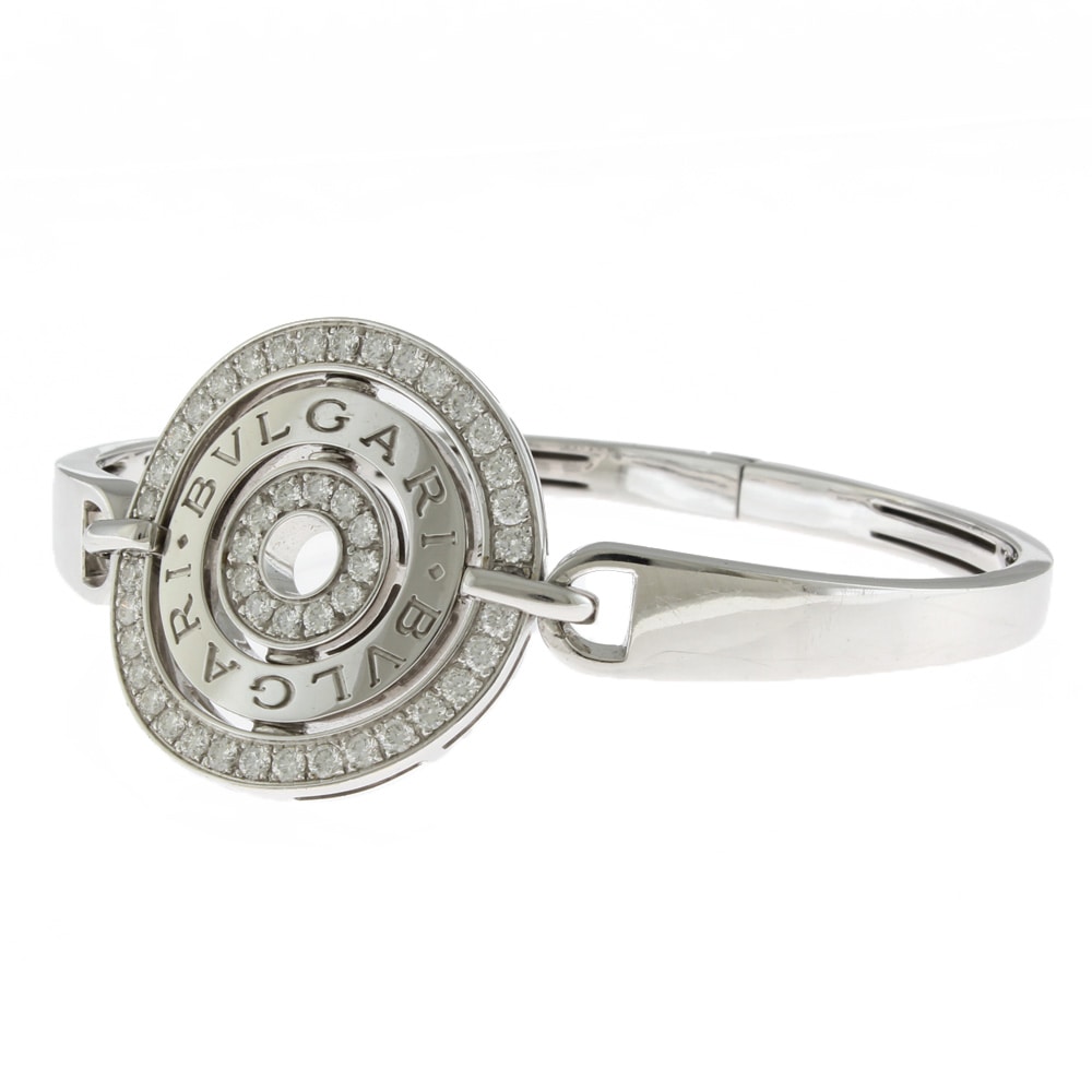 ブルガリ アストラーレ チェルキ バングル 18金 K18 ホワイトゴールド ダイヤモンド レディース BVLGARI 中古 ブルガリバングル ブレスレット 手首アクセサリー ブランド ブルガリのブレ