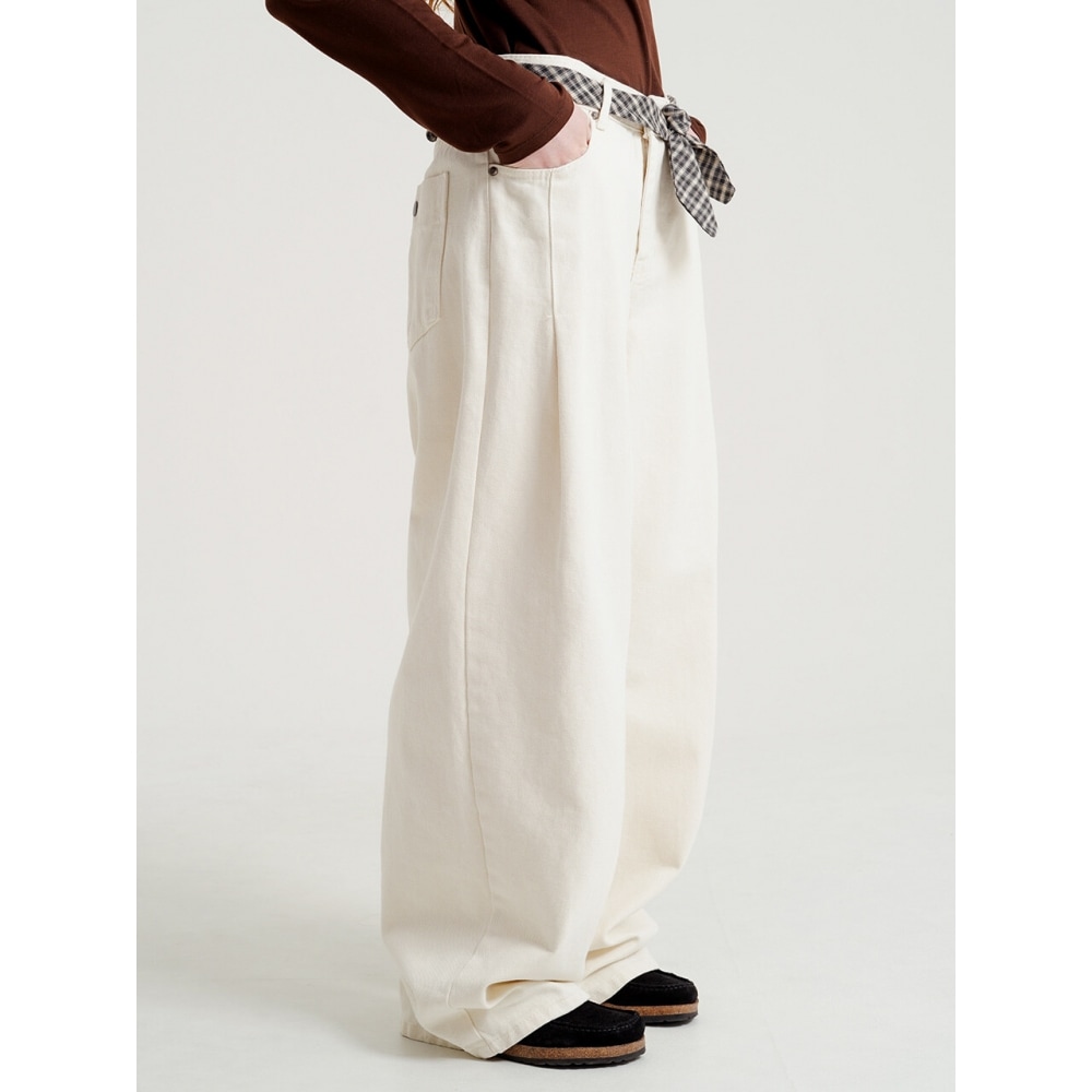 WV プロジェクトリードラインコットンパンツクリーム JNLP7760