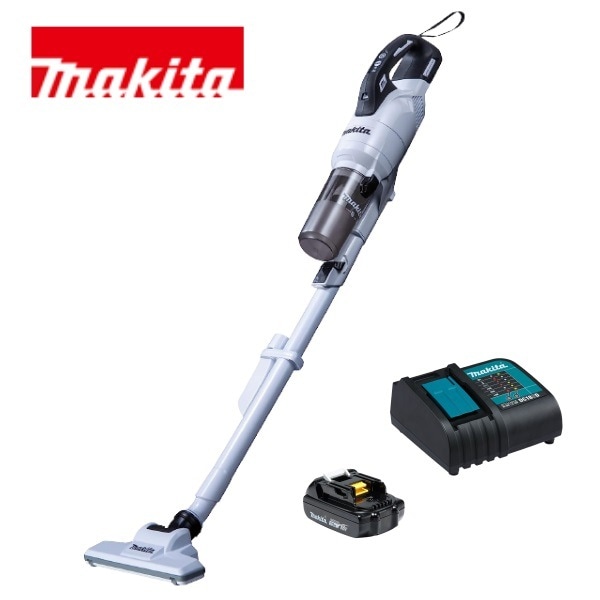 当店だけ！バッテリー充電器も1年保証! マキタ コードレス掃除機 18V サイクロン一体式 白 CL286FDZW + 軽量バッテリー BL1815N + 静音充電器DC18SD 充電式 クリーナー