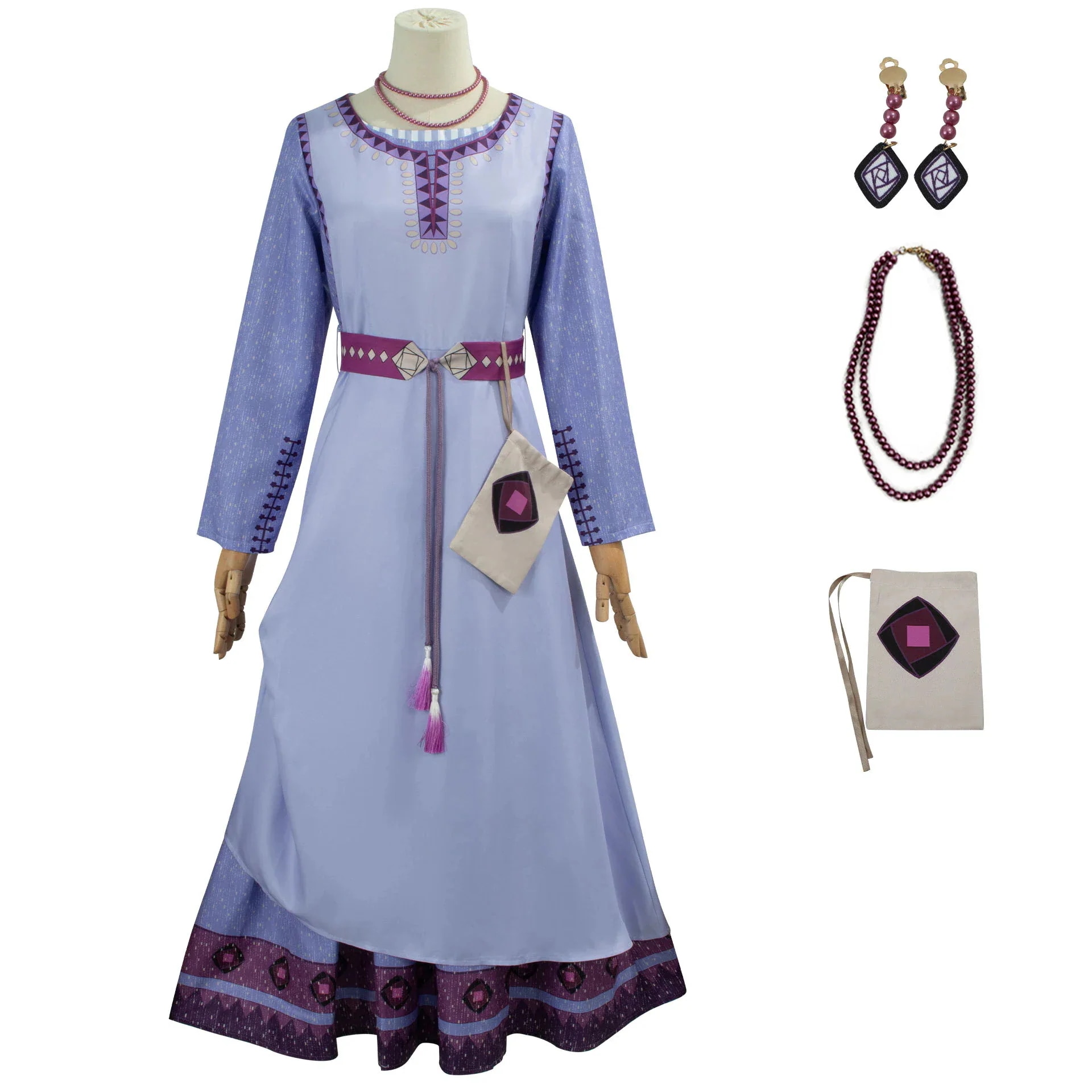 ハロウィン星願アサコスプレ衣装映画Wish Ashaプリンセス舞台衣装大人の子供ワンピースハロウィン衣装