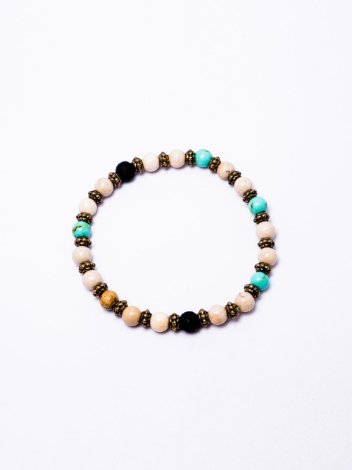 【HARANG】 HR 303B_Gemstone Beads Bracelet (ブルー) 正規品