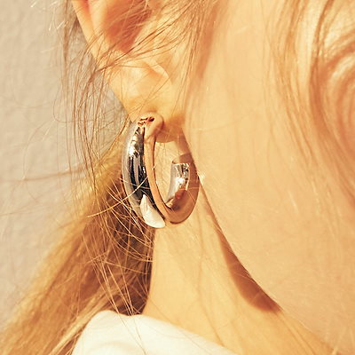 【Hei】(silver925) flake one-touch earring ピアス MUSINSA | HEI [sv925] snowflake one-touch earring