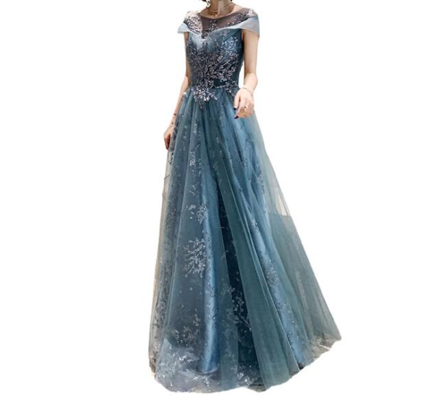 ロングドレス　パーティードレス　結婚式　発表会　二次会　披露宴　ドレス　美品　イブニングドレス 6,899円
