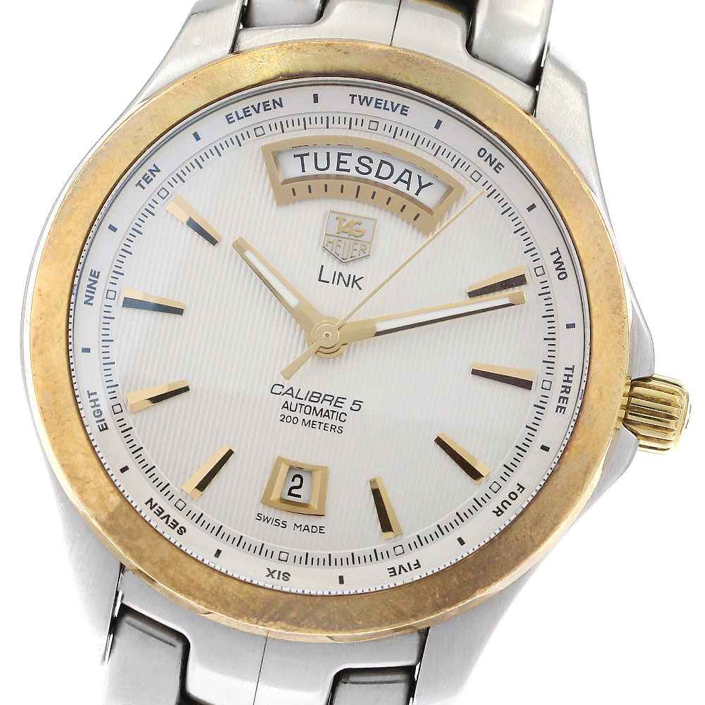 タグホイヤー TAG HEUER WJF2050.BB0593 リンク キャリバー5 デイデイト 自動巻き メンズ 保証書付き_900959【中古】