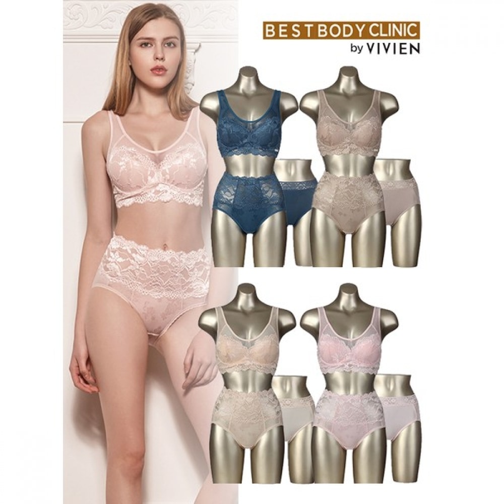 (Vivienne) Vivian BBC レースブラレット 2ndノーワイヤブラショーツセット 12種類