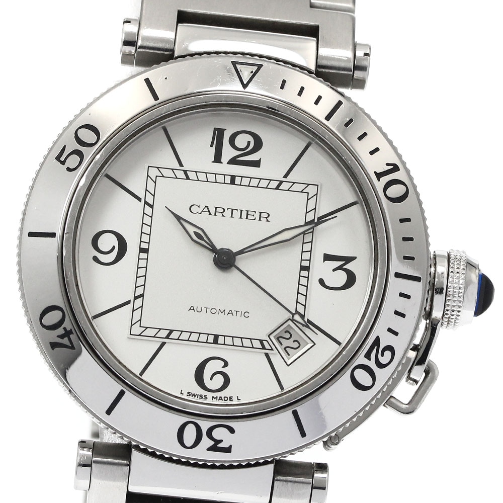 カルティエ CARTIER W31080M7 パシャ シータイマー デイト 自動巻き メンズ 保証書付き_883435【中古】