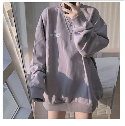 秋服大感谢祭 パーカー レディース プルオーバー Tシャツ ゆったり大サイズ トレーナー韓国団服