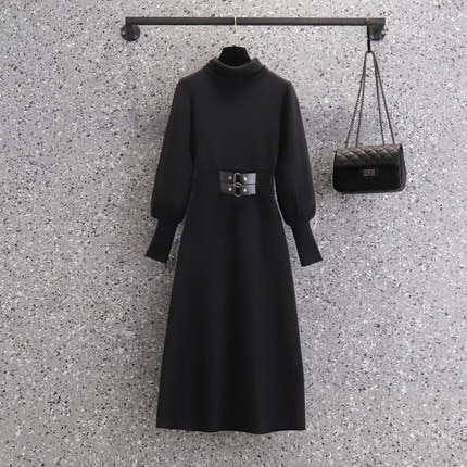 ワンピース ニットワンピース 膝丈 膝下 ミモレ丈 長袖 ニット かわいい 大人可愛い きれいめ シンプル 大人 上品 おしゃれ レトロ 大人女子 こなれ感 ラブリー セクシー エレガント 主役級